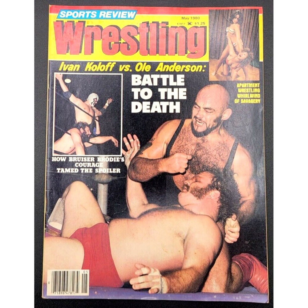 SPORTS REVIEW WRESTLING MAY 1980 IVAN KOLOFF OLE ANDERSON‎ BRUISER BRODY FUNK
